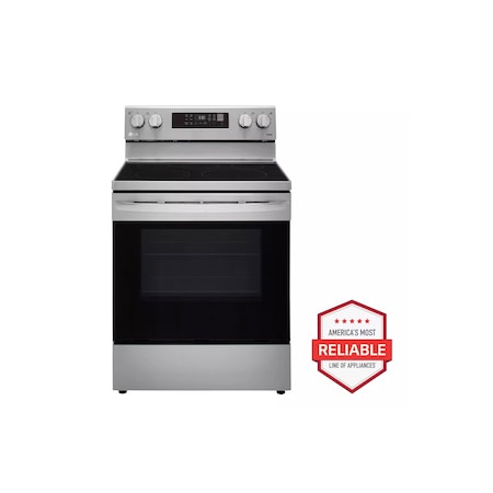 Lg 6.3 cu ft Smart Wi-Fi Enabled Electric Range LREL6323S